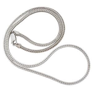 Vintage Italian Sterling Silver 925 Boxed Wheat Chain Necklace 18"